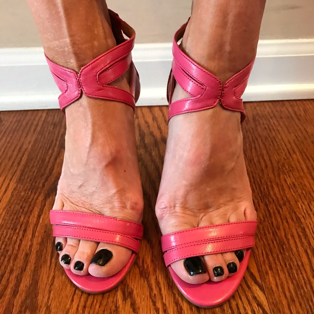 Pink Nine West Heeled Sandal